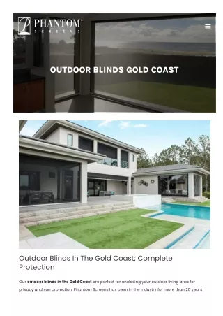 Outdoor Blinds Gold Coast