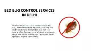 BED BUG CONTROL SERVICES IN DELHI