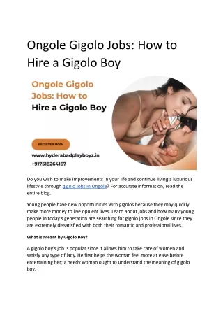 Ongole Gigolo Jobs_ How to Hire a Gigolo Boy