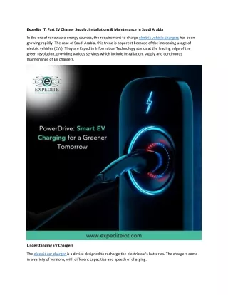 Fast EV Charger Supply in Saudi Arabia