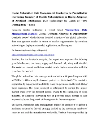 Subscriber Data Management Market