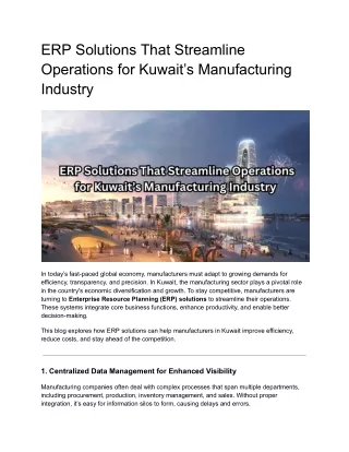 _Best ERP Solutions Kuwait