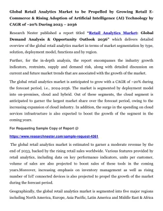 Retail Analytics Market