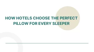 How Hotels Choose the Perfect Pillow for Every Sleeper