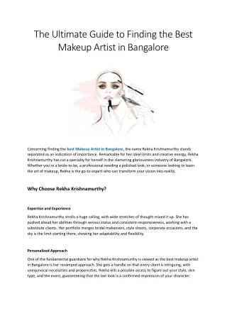 Makeup Artist Bangalore