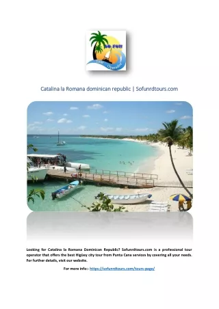 Catalina la Romana dominican republic | Sofunrdtours.com