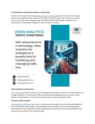 Crowd Detection Using Video Analytics in Saudi Arabia