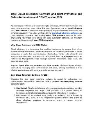 Best Cloud Telephony Software and CRM Providers_ Top Sales Automation and CRM Tools for 2024 - Google Docs