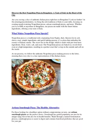 Authentic Italian ingredients