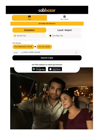 Pune to Goa Cab