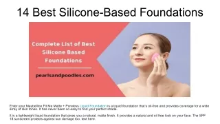 14 Best Silicone-Based Foundations
