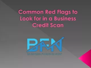 Common Red Flags to Look for in a Business Credit Scan