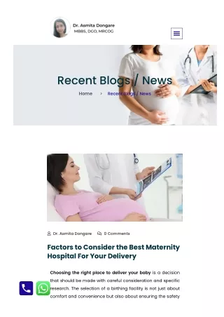 Factors to Consider the Best Maternity Hospital For Your Delivery