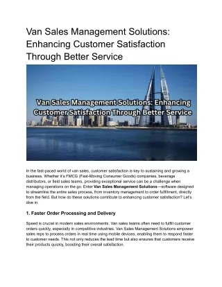 _Van Sales Management Solutions