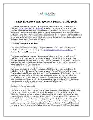 Accounting Software With Inventory Management | Netiquette.id
