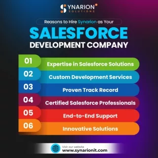 Reasons to Hire Synarion as Your Salesforce Development Company