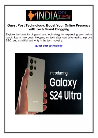 Guest Post Technology Boost Your Online Presence with Tech Guest Blogging