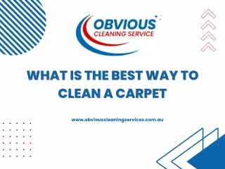 What is the Best Way to Clean a Carpet