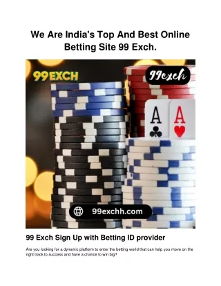 We Are India's Top And Best Online Betting Site 99 Exch
