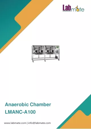 Anaerobic Chamber RT 3 to 60℃