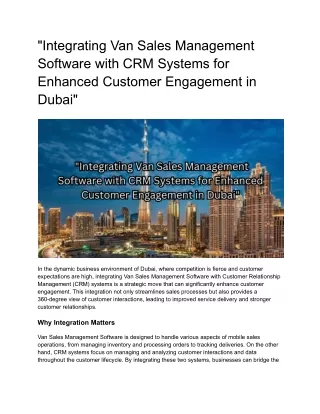 _Van Sales Management Software Dubai