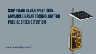 iCop R1500 Radar Speed Sign Advanced Radar Technology for Precise Speed Detection