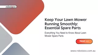 High-Quality Lawn Mower Spare Parts – Blades, Belts, Filters & More