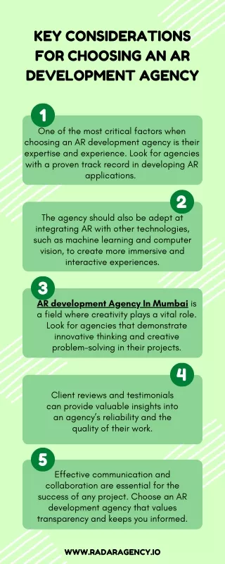 Key Considerations for Choosing an AR Development Agency