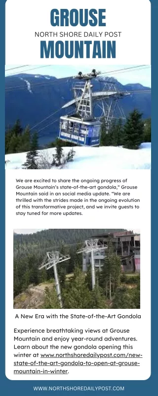 Grouse Mountain - A New Era with the State-of-the-Art Gondola