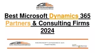 Best Microsoft Dynamics 365 Partners & Consulting Firms 2024