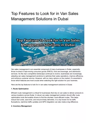 _Van Sales Management Solutions Dubai