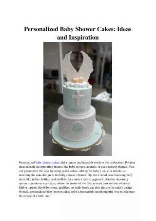 Personalized Baby Shower Cakes_ Ideas and Inspiration