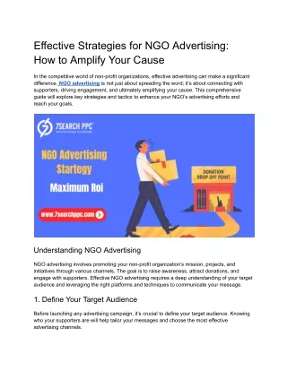 Effective Strategies for NGO Advertising_ How to Amplify Your Cause