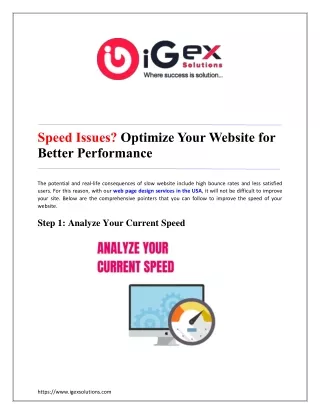 Speed Issues? Optimize Your Website for Better Performance