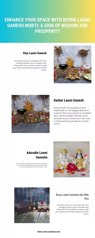 Enhance Your Space with Divine Laxmi Ganesh Murti A Sign of Wisdom and Prosperity