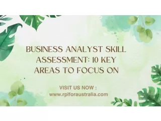 Business Analyst Skill Assessment 10 Key Areas to Focus on