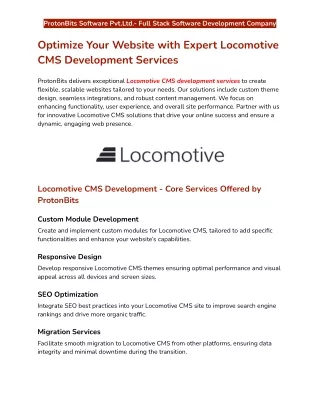 Optimize Your Website with Expert Locomotive CMS Development Services