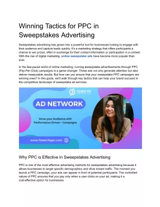 Winning Tactics for PPC in Sweepstakes Advertising