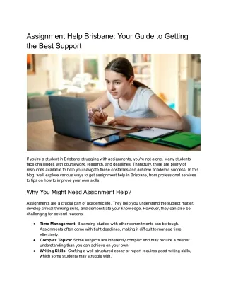 Assignment Help Brisbane_ Your Guide to Getting the Best Support