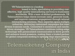 Outsource Telemarketing Company in India