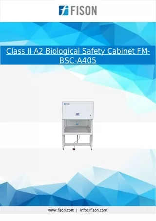 Class II A2 Biological Safety Cabinet 200 kg