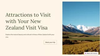 Top Tourist Attractions to Visit with Your New Zealand Visit Visa