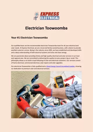 Electrician Toowoomba