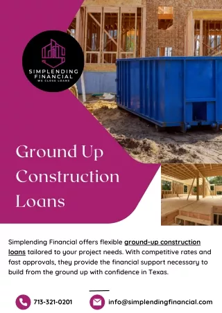 Ground Up Construction Loans