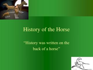 History of the Horse