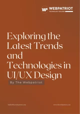 Exploring the Latest Trends and Technologies in UI:UX Design  in Texas