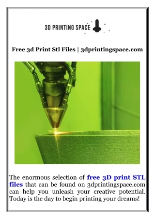Free 3d Print Stl Files  3dprintingspace.com