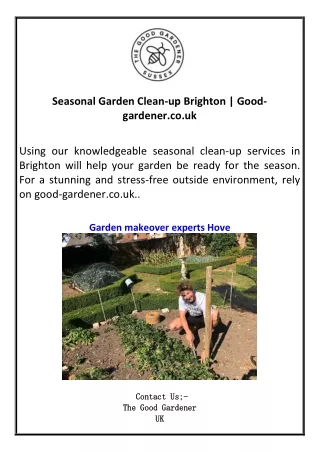 Seasonal Garden Clean-up Brighton  Good-gardener.co.uk