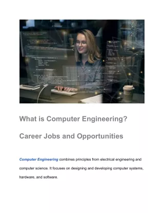 What is Computer Engineering