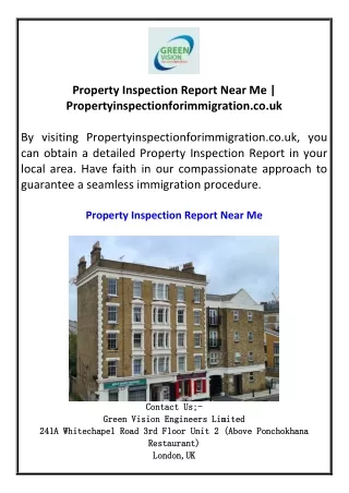 Property Inspection Report Near Me  Propertyinspectionforimmigration.co.uk